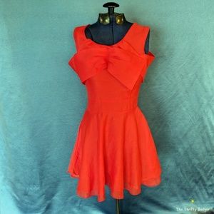 Cute orange bow dress